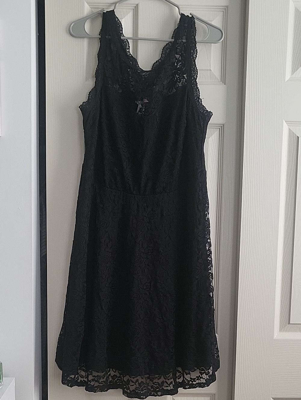 Love Squared Black Lace Midi Dress